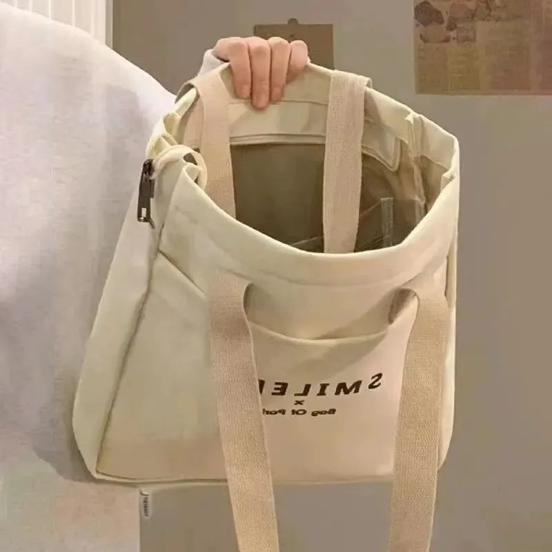 Bag Female College Students Class Casual Canvas Bag