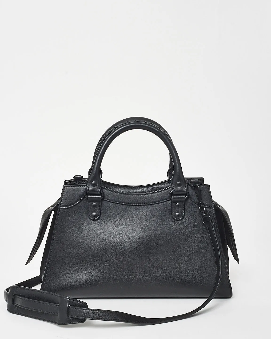 Balenciaga Black On Black Leather Neo Classic City Bag