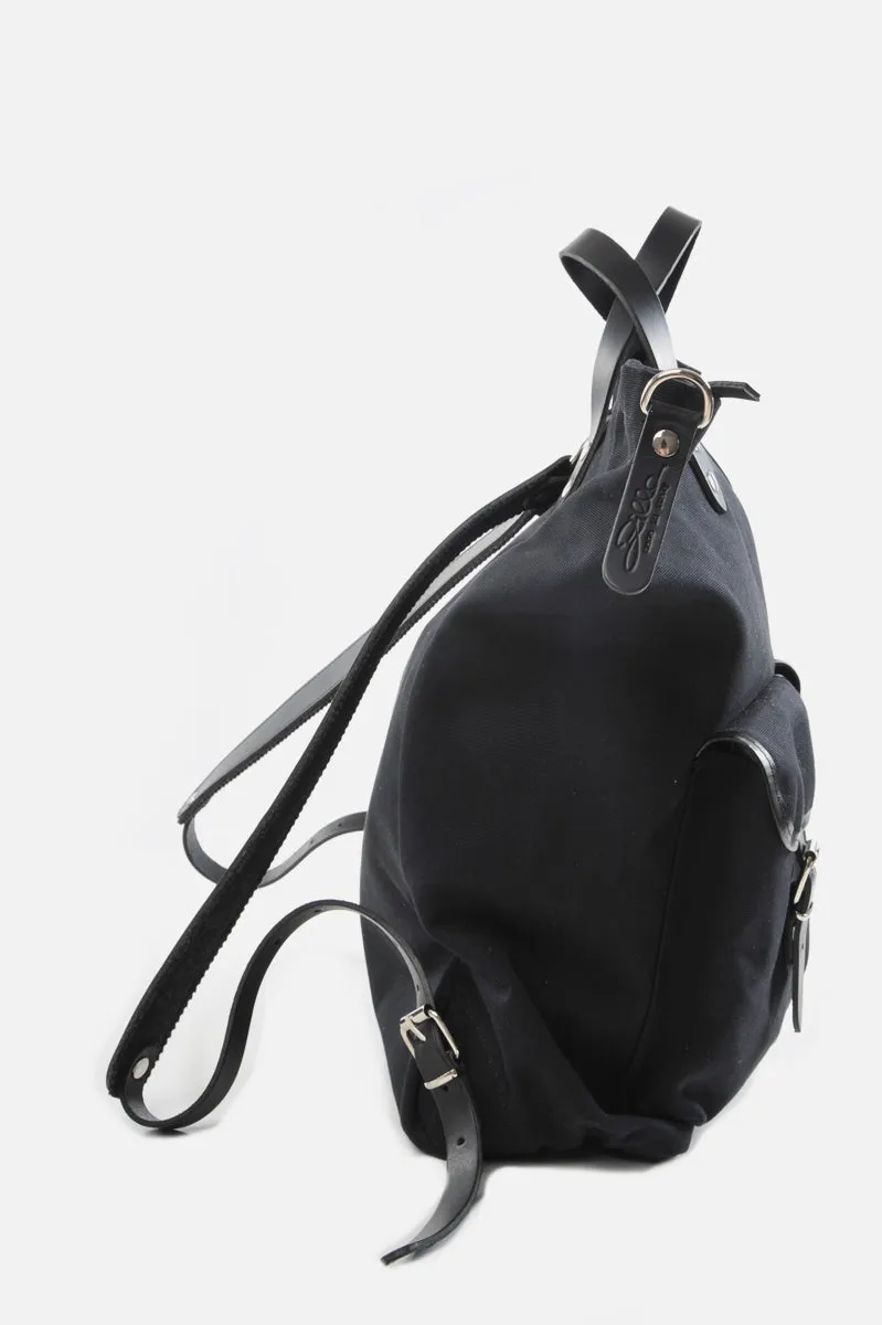 Black Canvas Rucksack