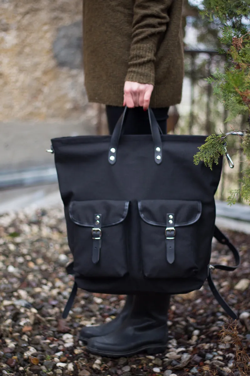 Black Canvas Rucksack