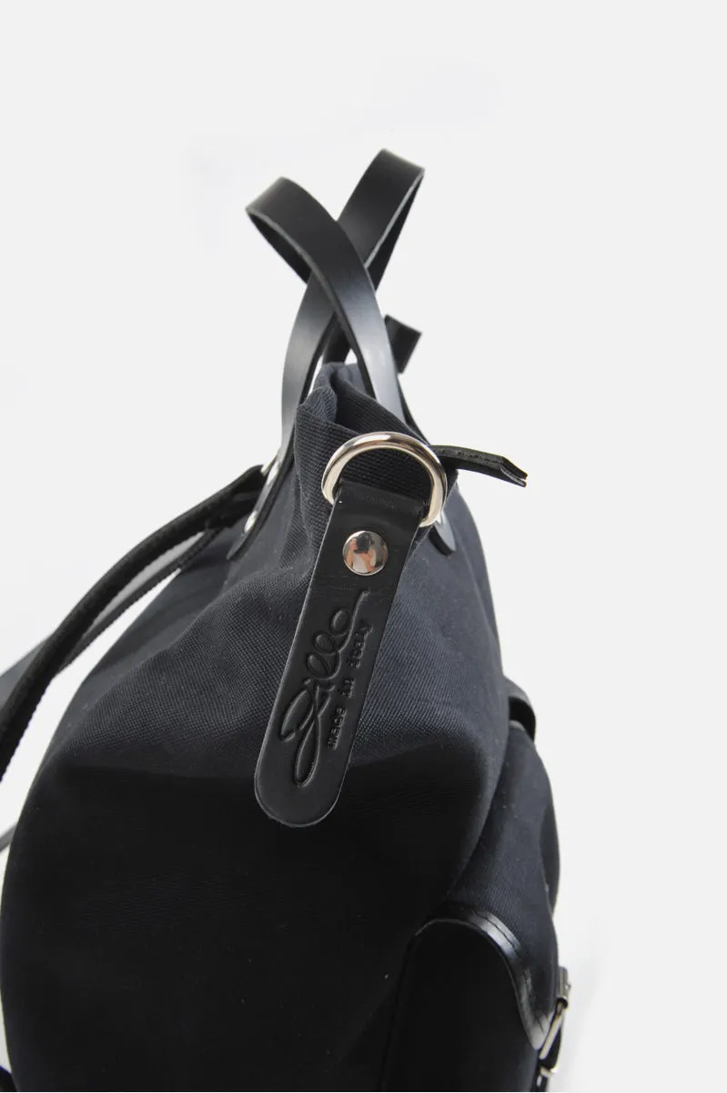 Black Canvas Rucksack