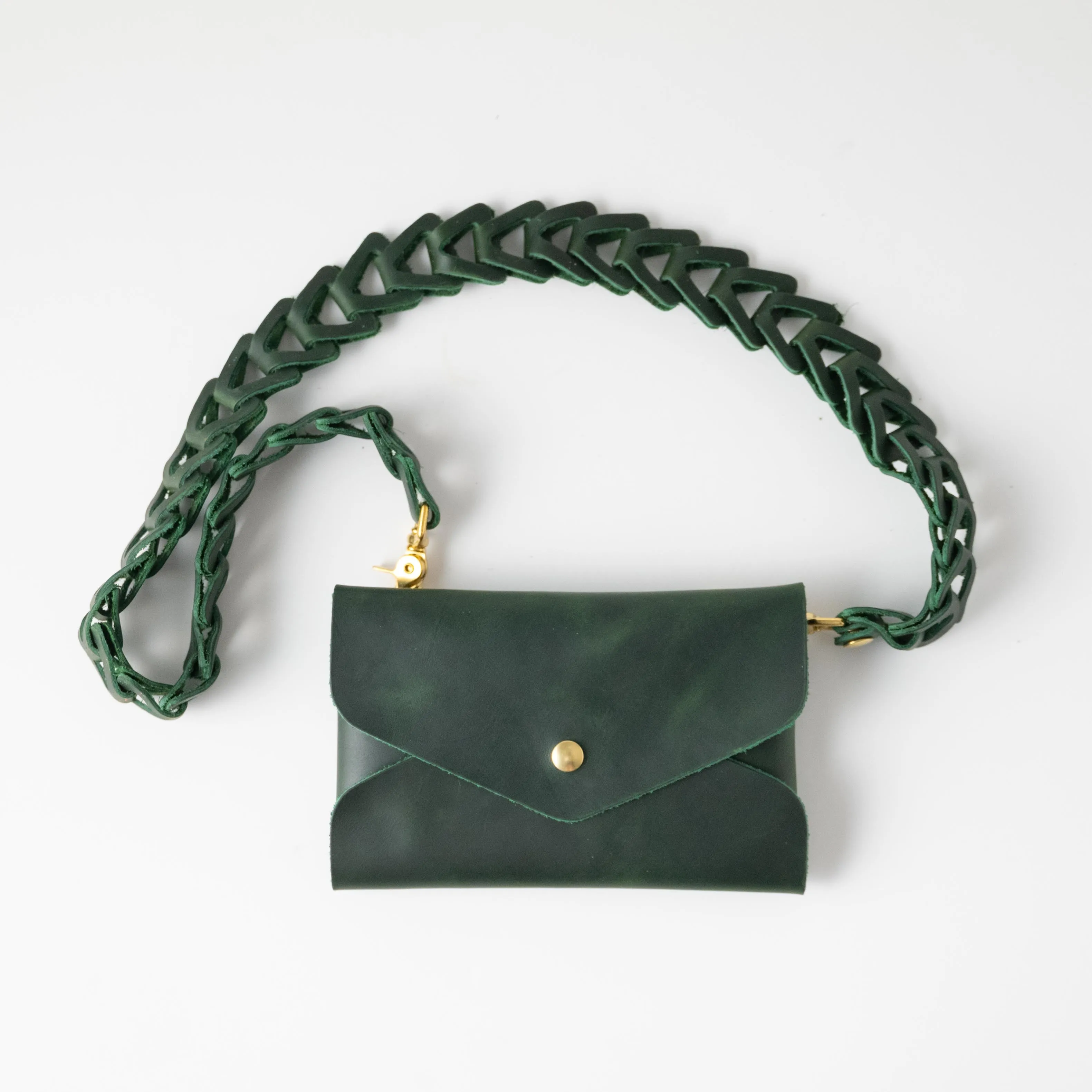 Brown Kodiak Envelope Clutch