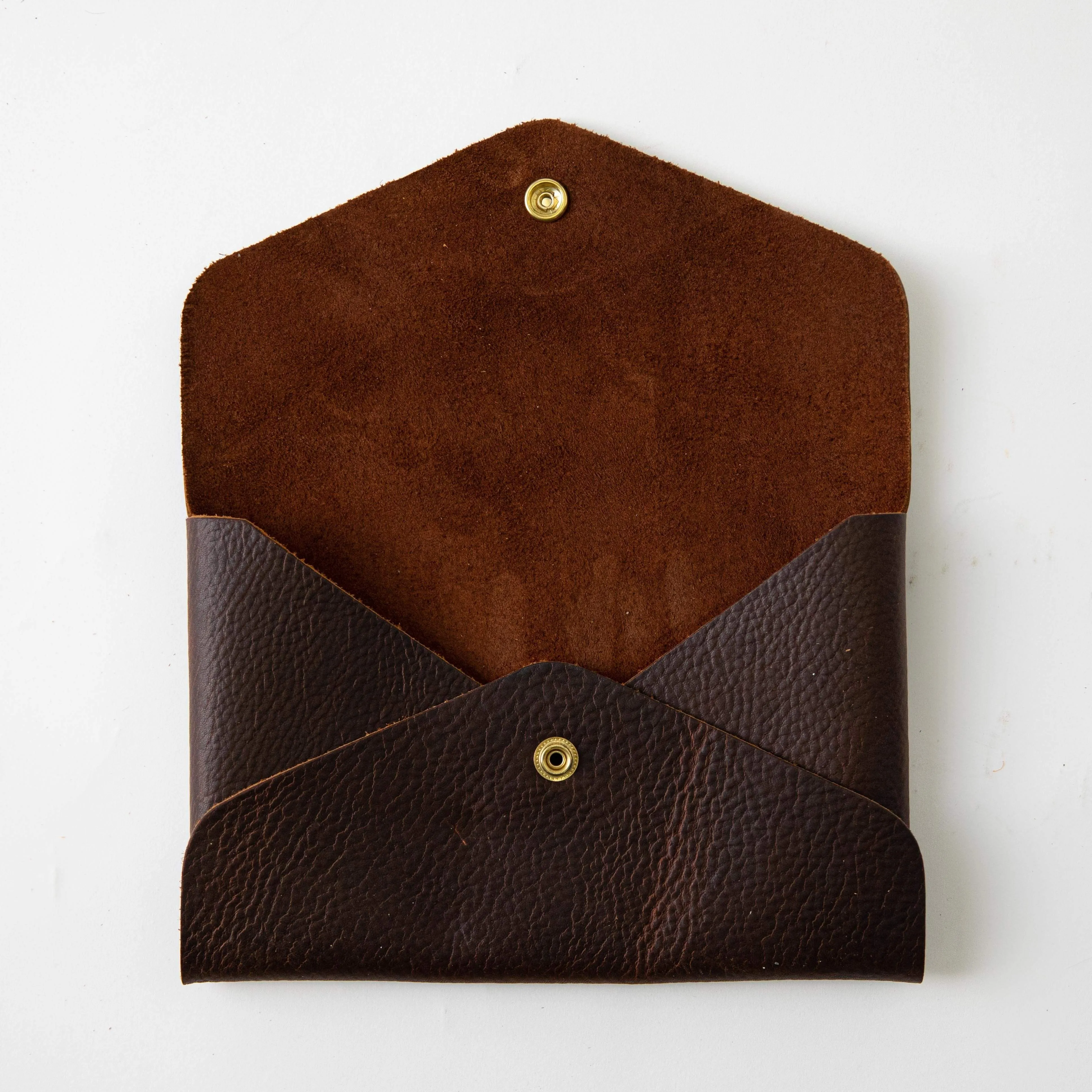 Brown Kodiak Envelope Clutch