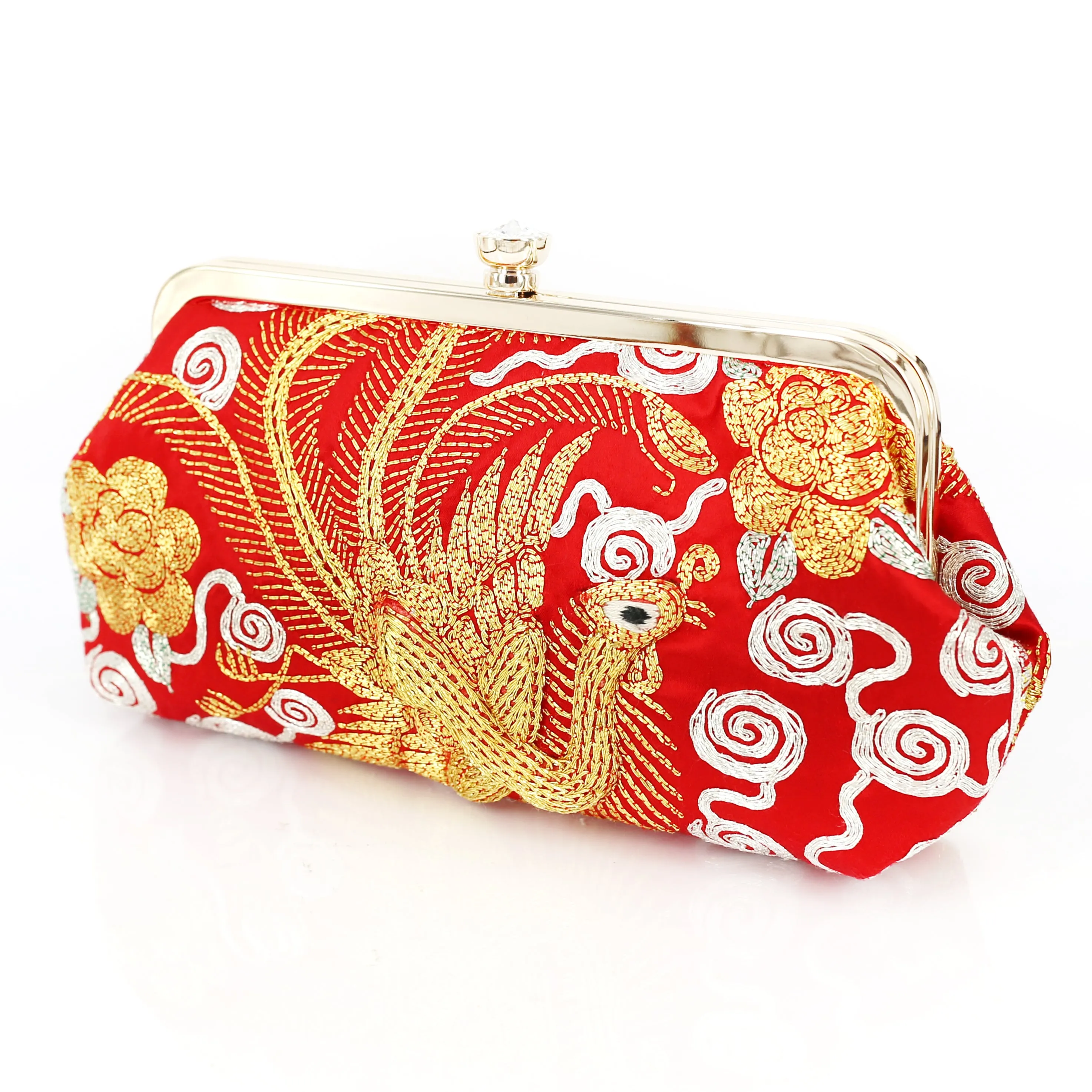 Chinese Kwan Kwa Clutch - Dragon & Phoenix 【裙褂手袋-龍鳳】