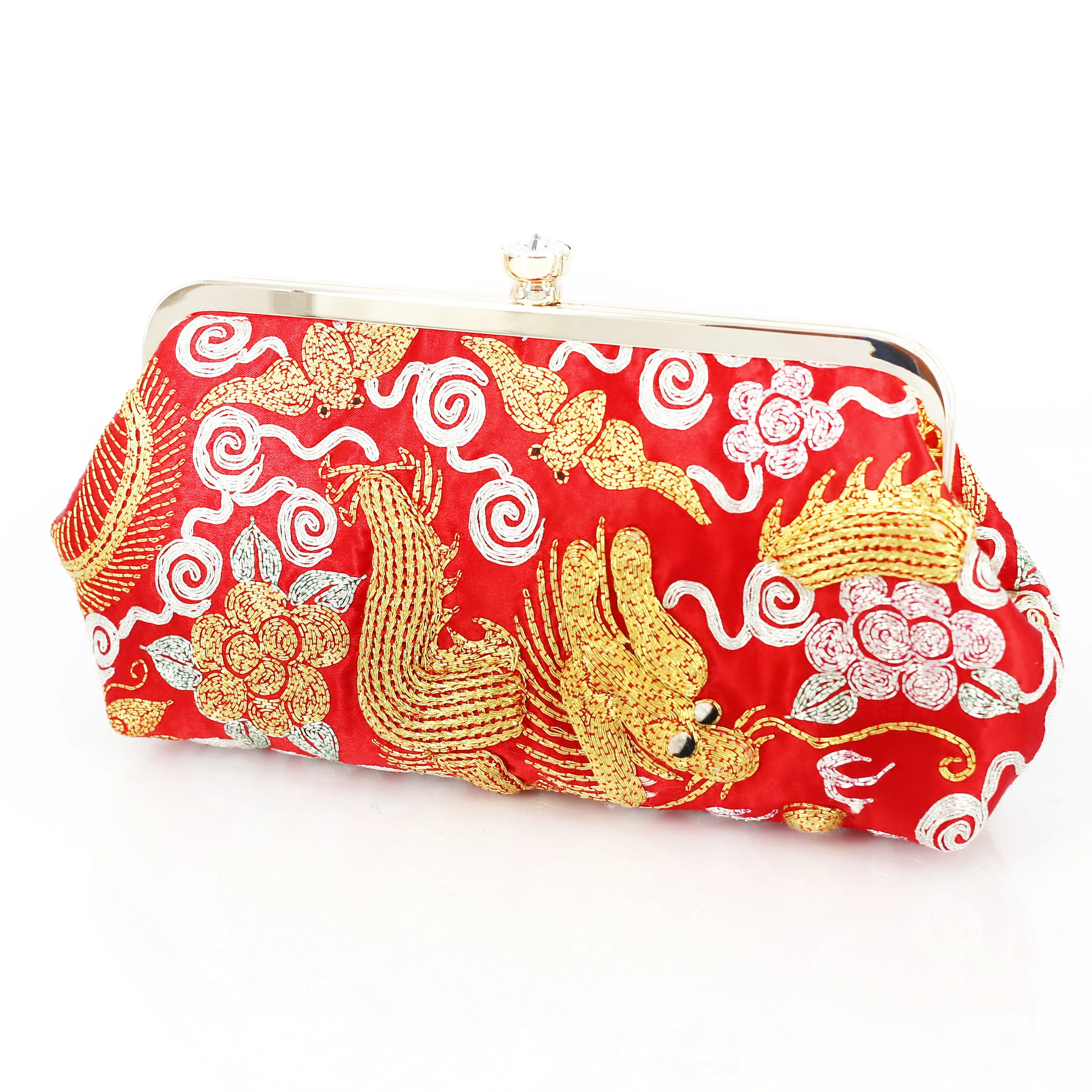 Chinese Kwan Kwa Clutch - Dragon & Phoenix 【裙褂手袋-龍鳳】