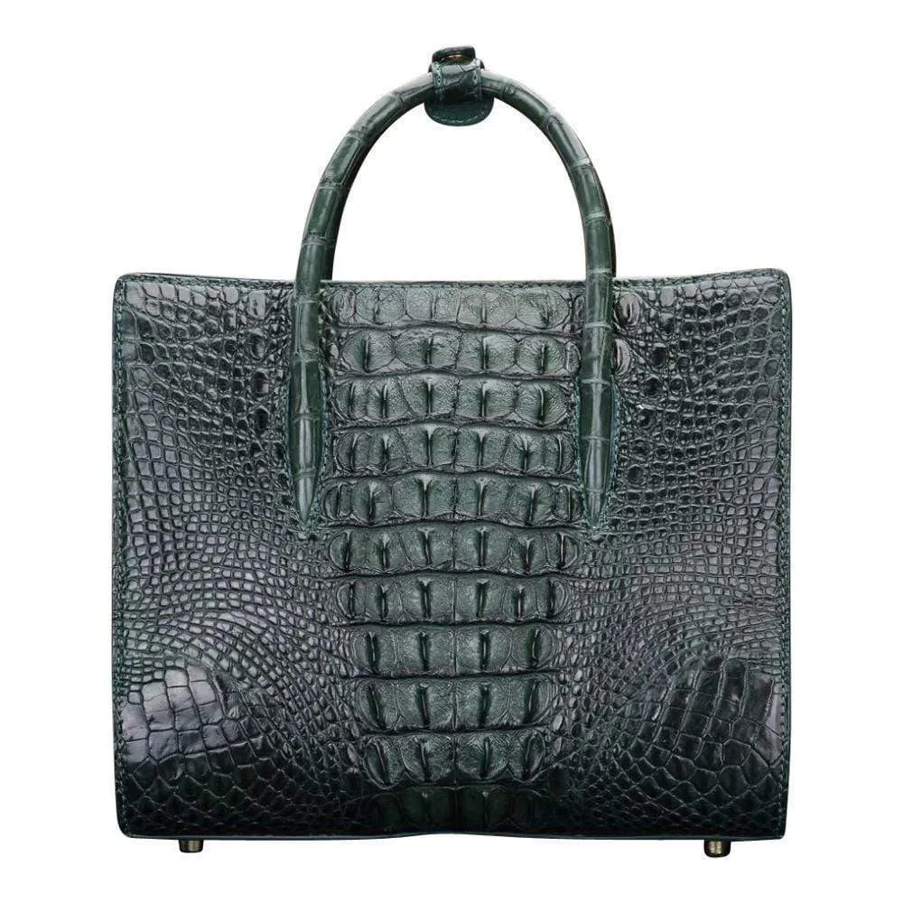 Crocodile Leather  Satchel Shoulder Bag For Women     |  Rossieviren