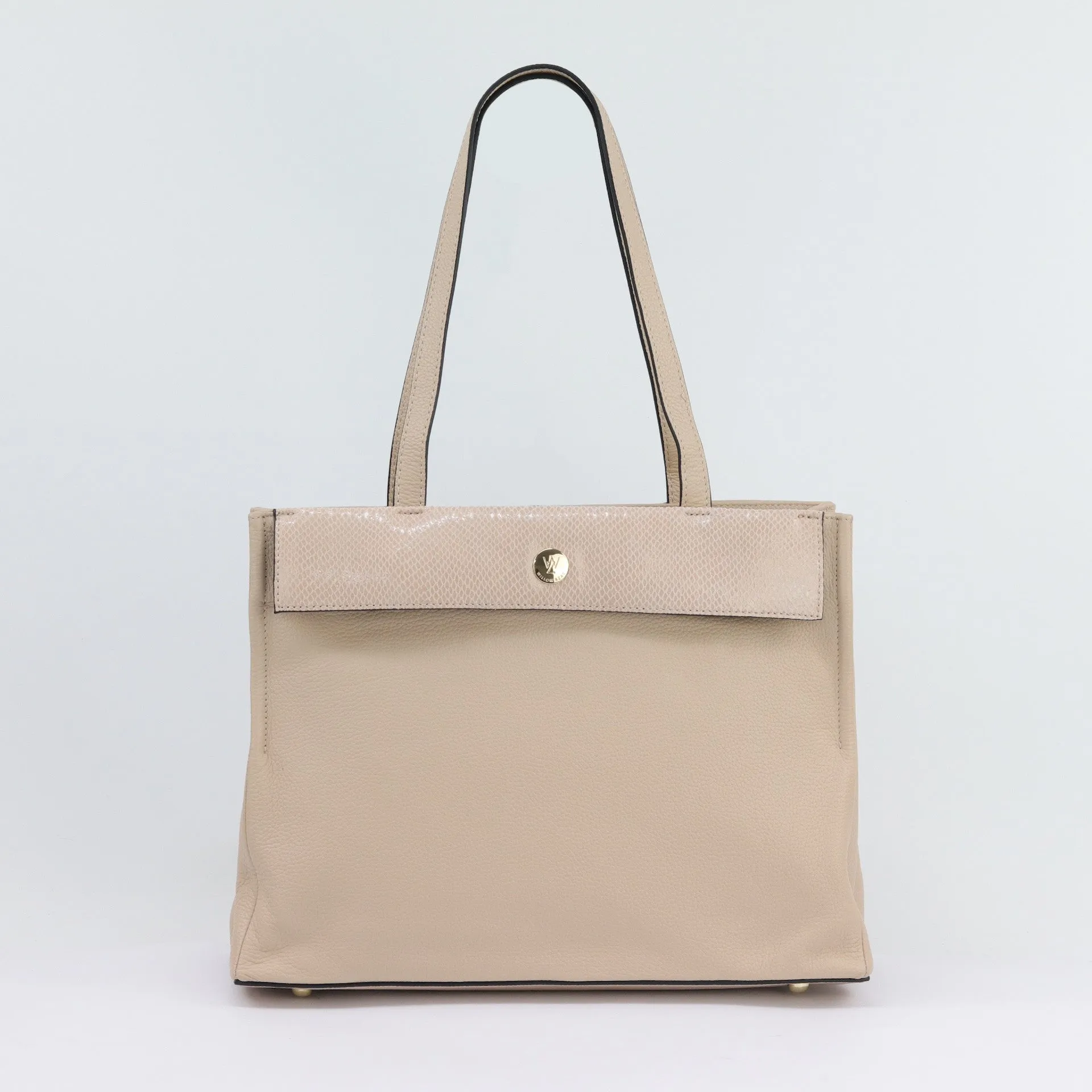 Eleanor leather and suede tote