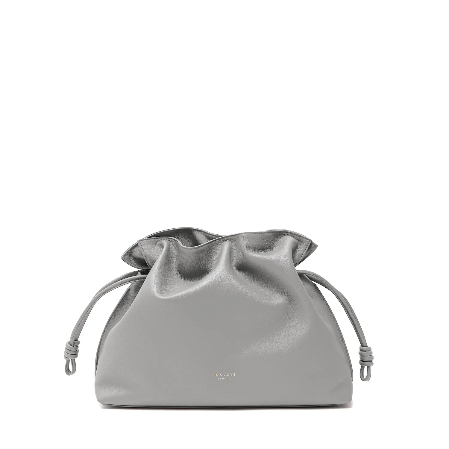 Emma Large Leather Tote Bag, Grey