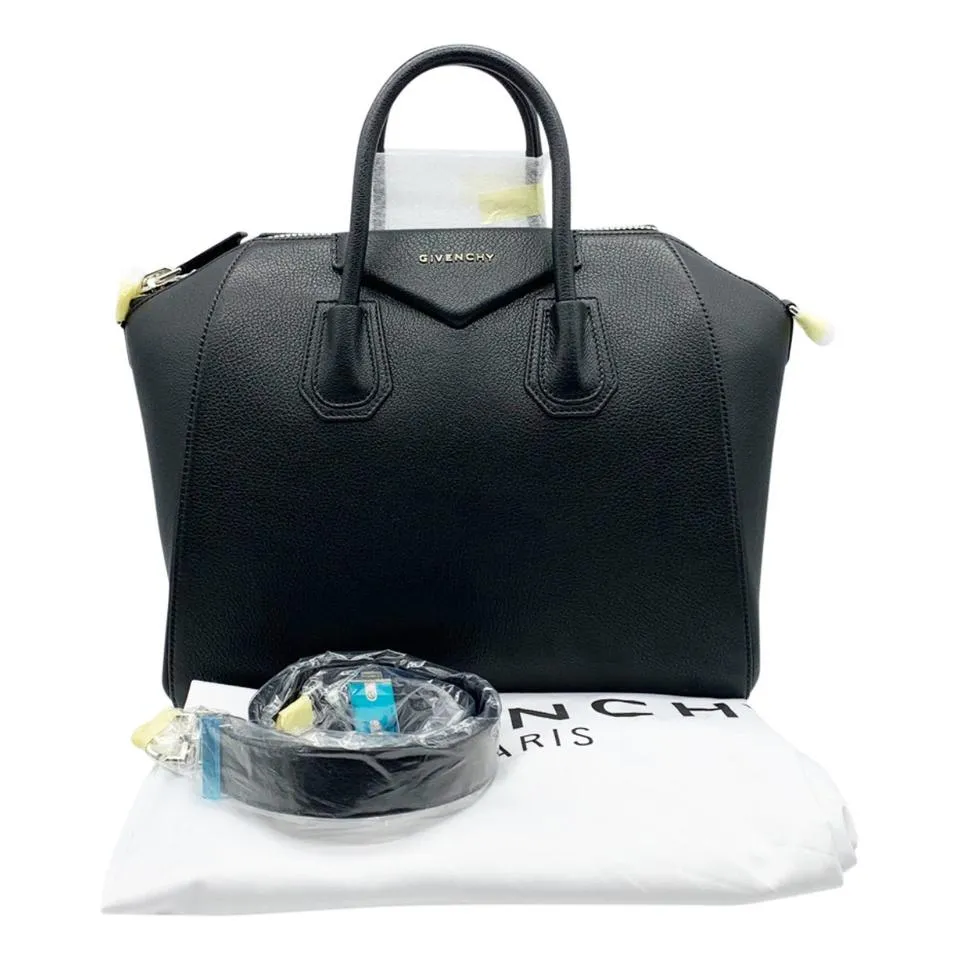 Givenchy Antigona Medium Sugar Black Leather Satchel