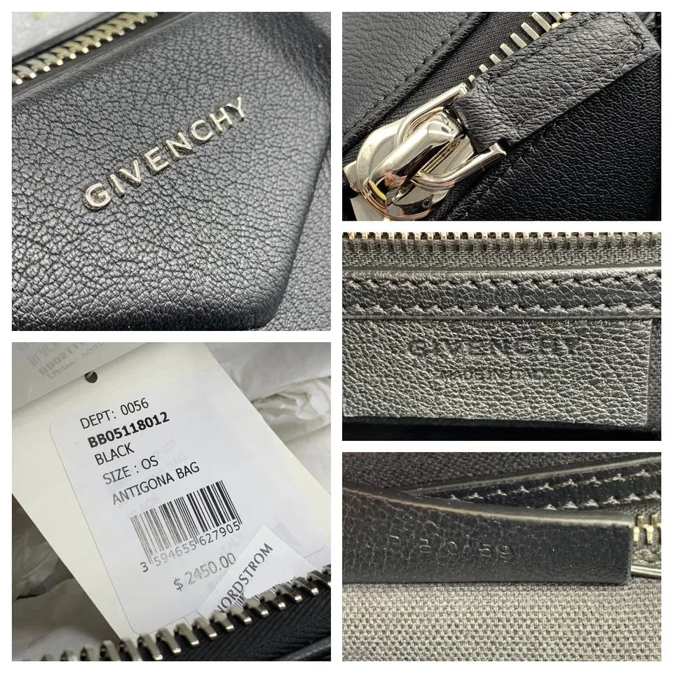 Givenchy Antigona Medium Sugar Black Leather Satchel