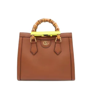 Gucci Bamboo Diana Small Brown Leather Satchel