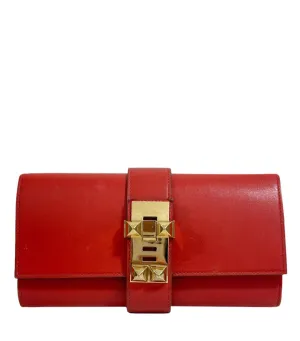 Hermes Leather Medor Clutch Bag