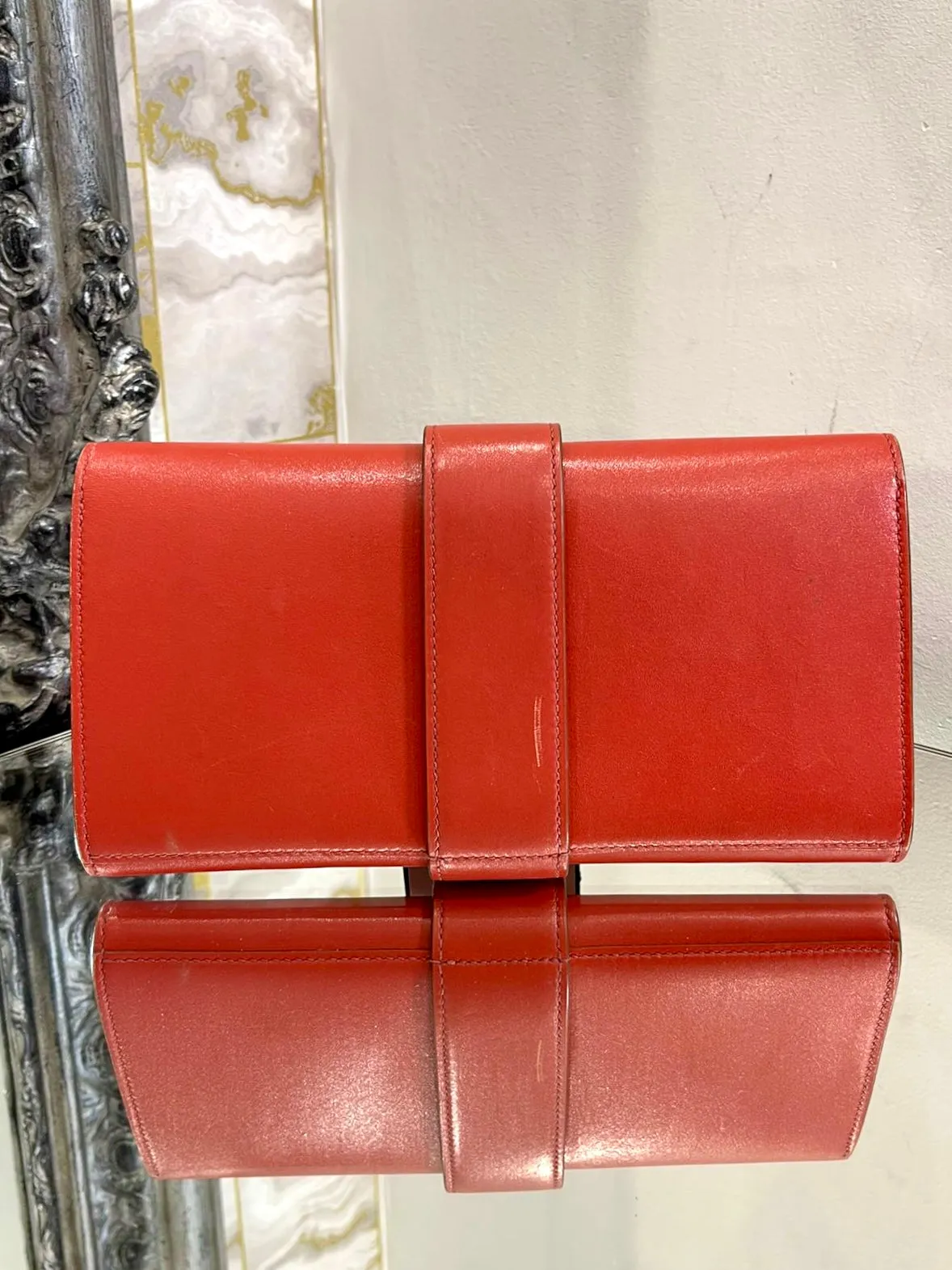 Hermes Leather Medor Clutch Bag