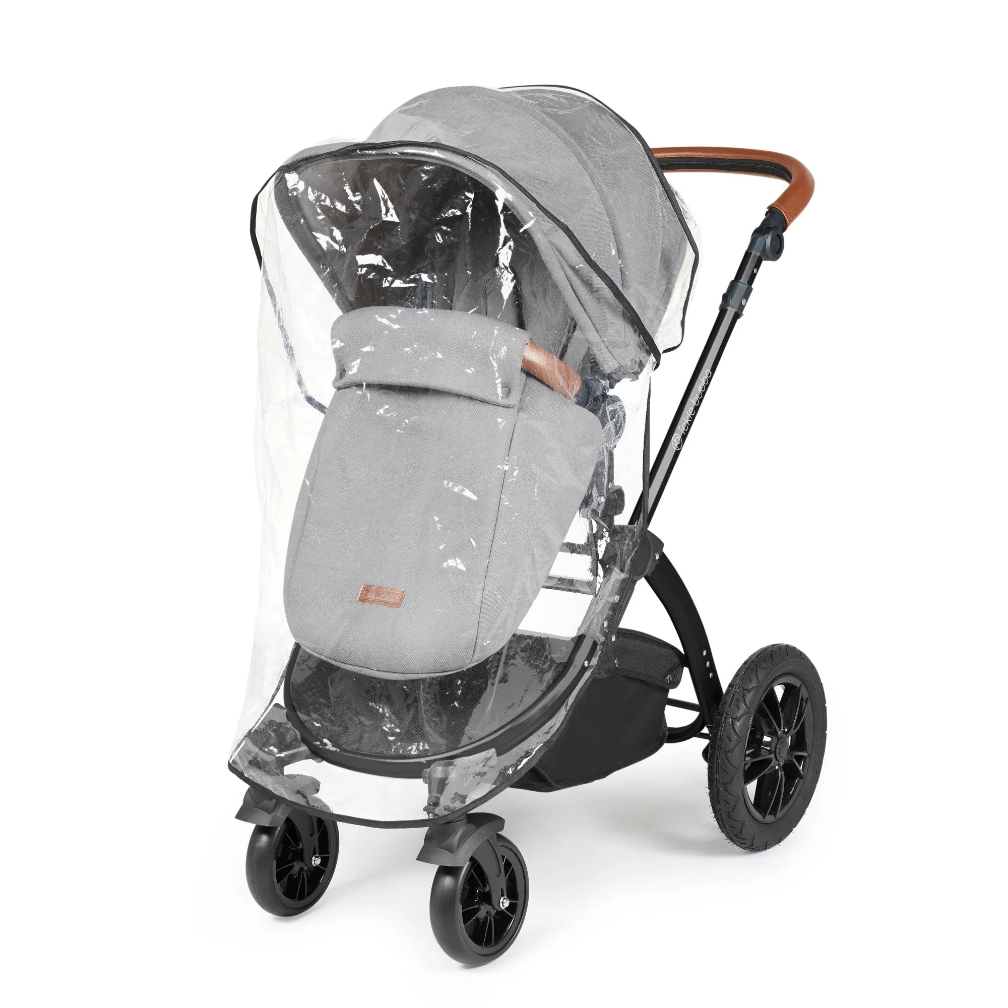 Ickle Bubba Stomp Luxe 2 in 1 Pushchair Pearl Grey on Black