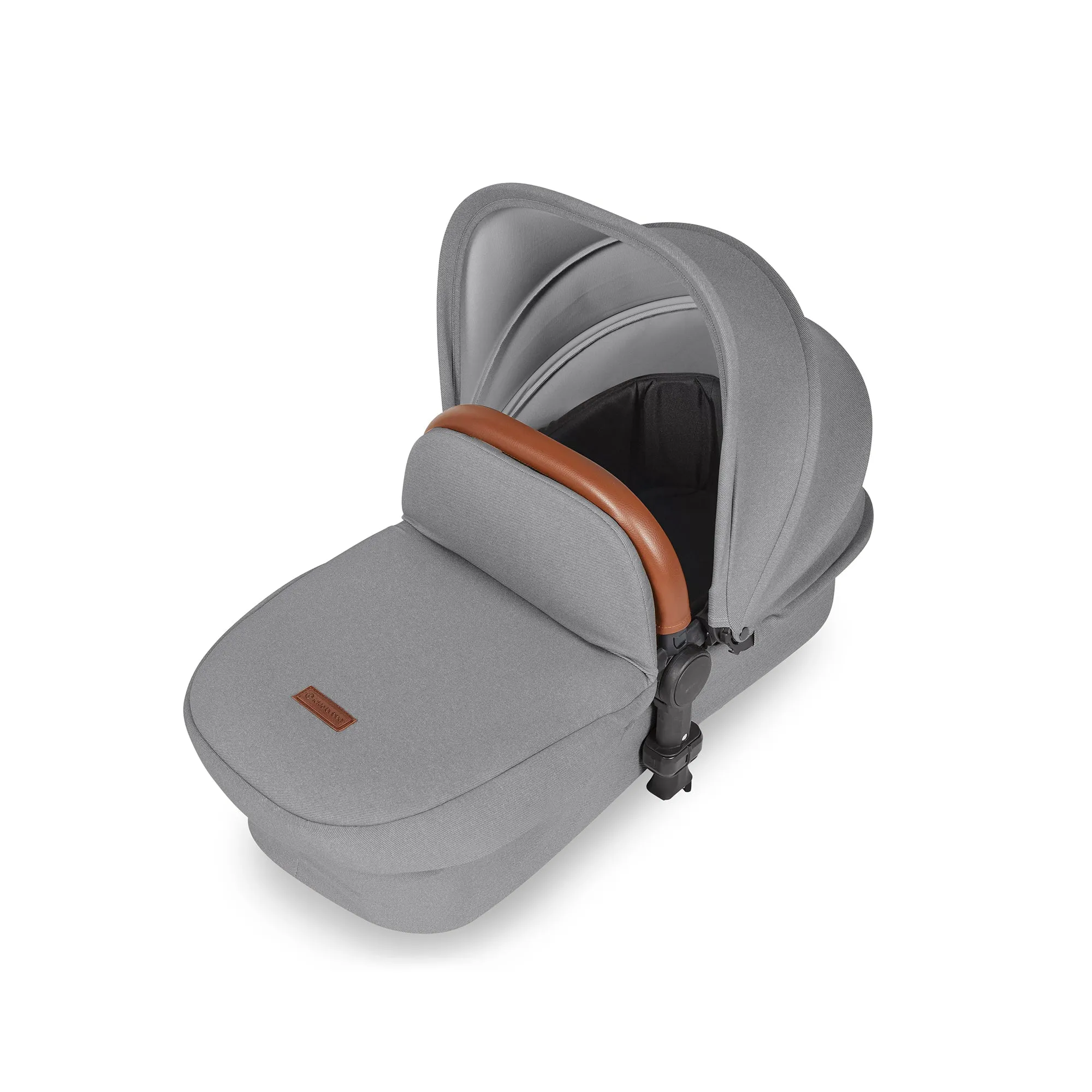 Ickle Bubba Stomp Luxe All-in-One I Size Travel System With Isofix Base (Stratus) Pearl Grey on Silver