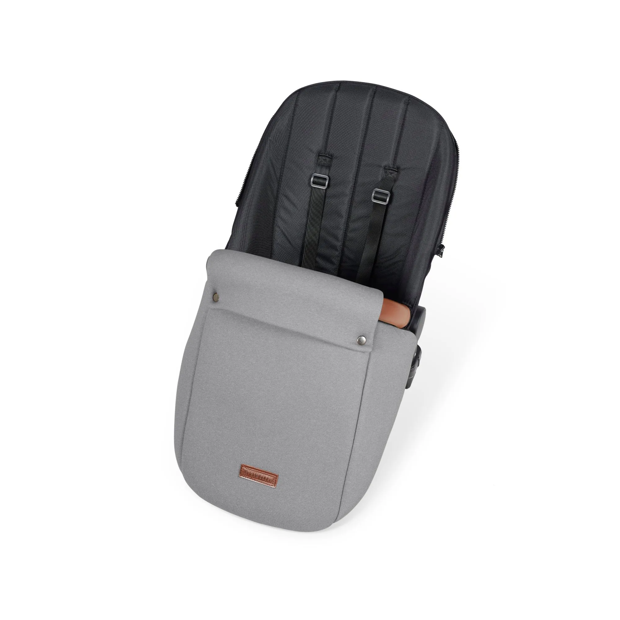 Ickle Bubba Stomp Luxe All-in-One I Size Travel System With Isofix Base (Stratus) Pearl Grey on Silver