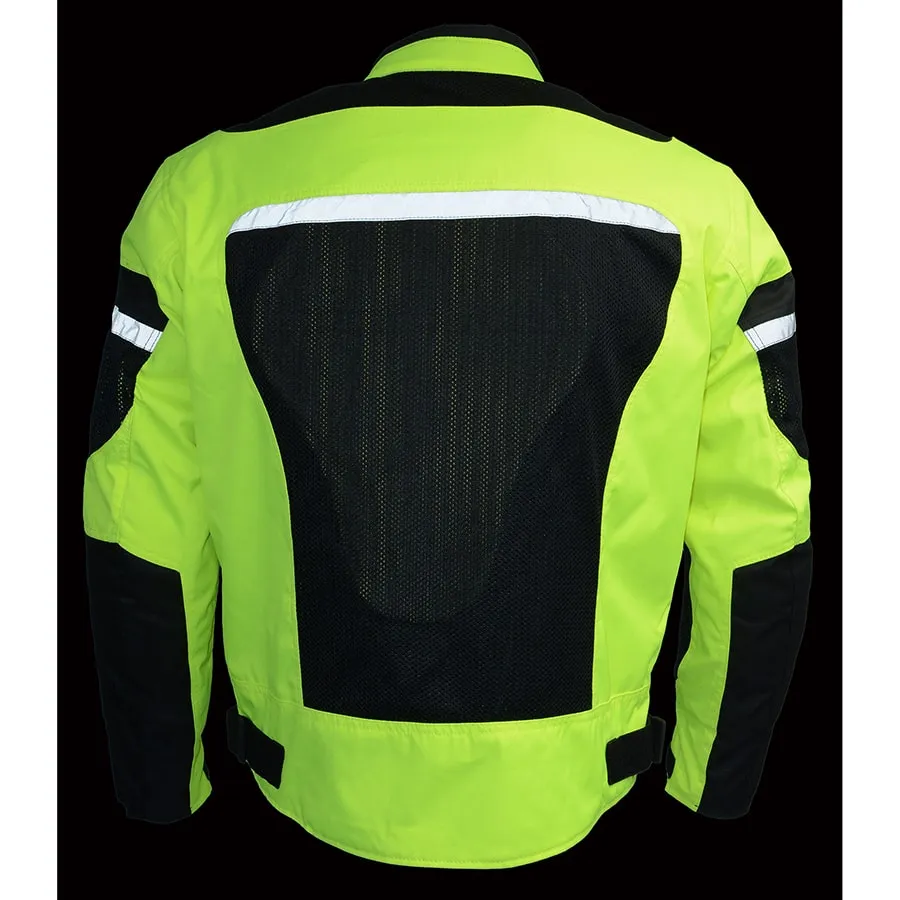 Men’s Mesh & Nylon Combo Racer Jacket