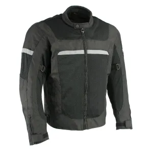 Men’s Mesh & Nylon Combo Racer Jacket