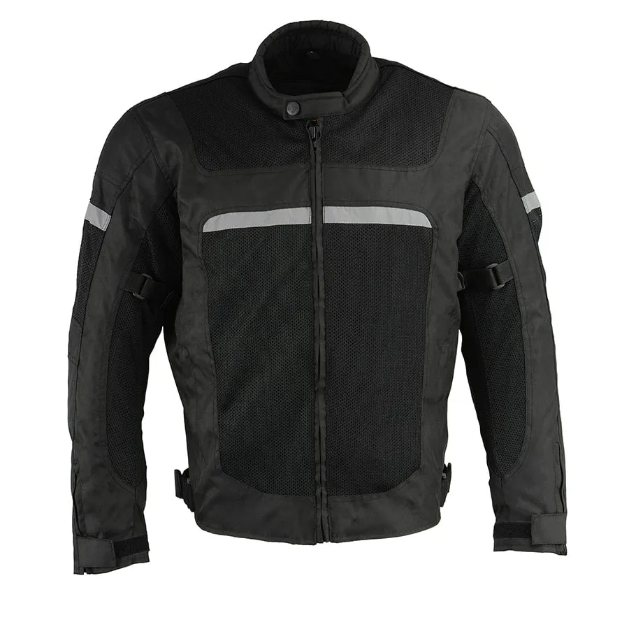 Men’s Mesh & Nylon Combo Racer Jacket