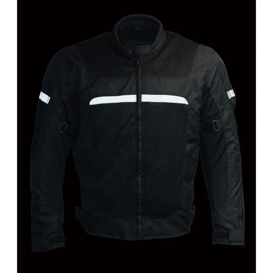 Men’s Mesh & Nylon Combo Racer Jacket