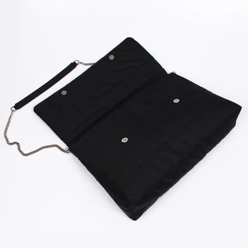 padding clutch shoulder cross bag black