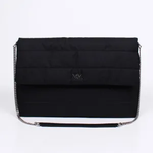 padding clutch shoulder cross bag black