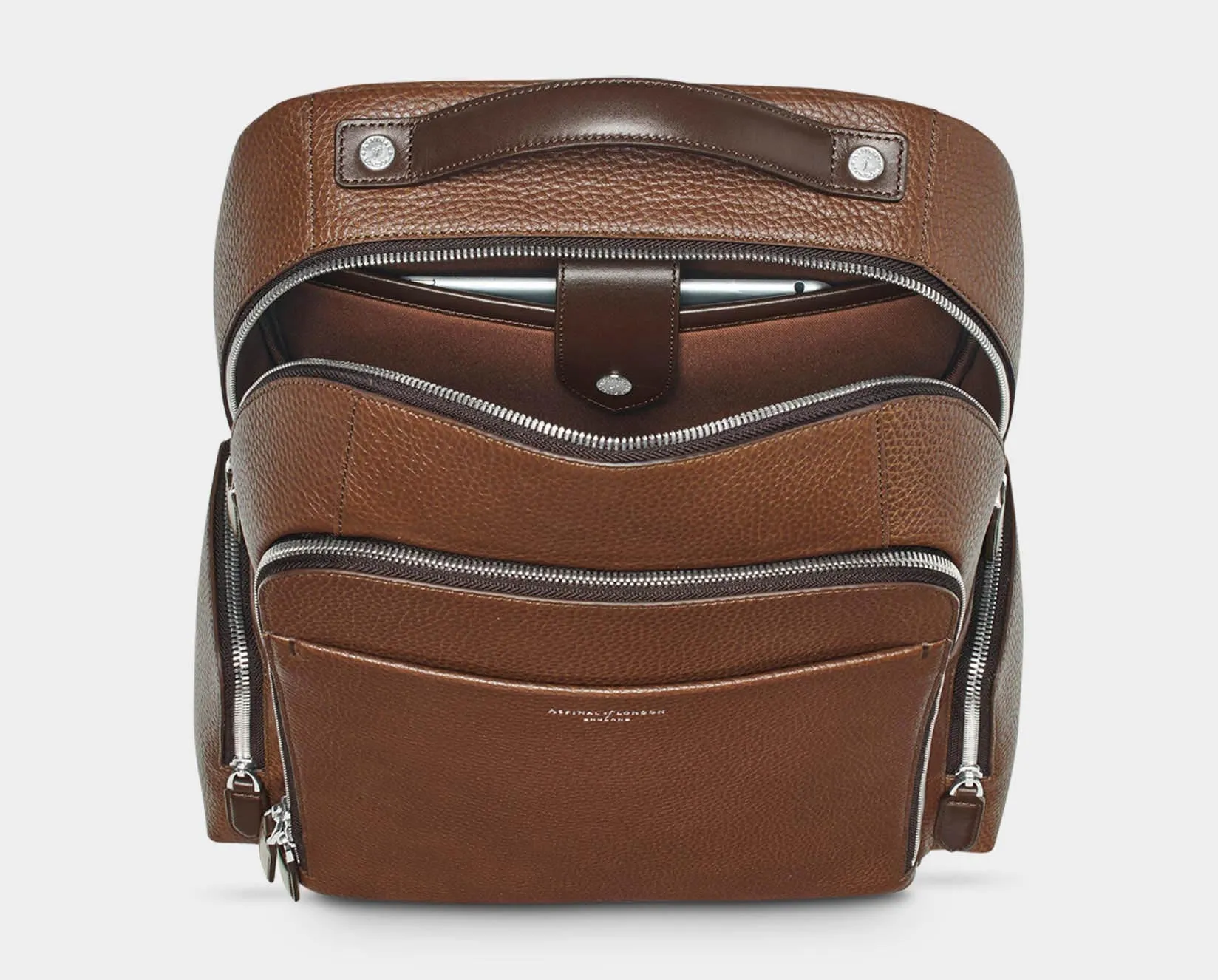 Reporter Zip Backpack - Tobacco Pebble