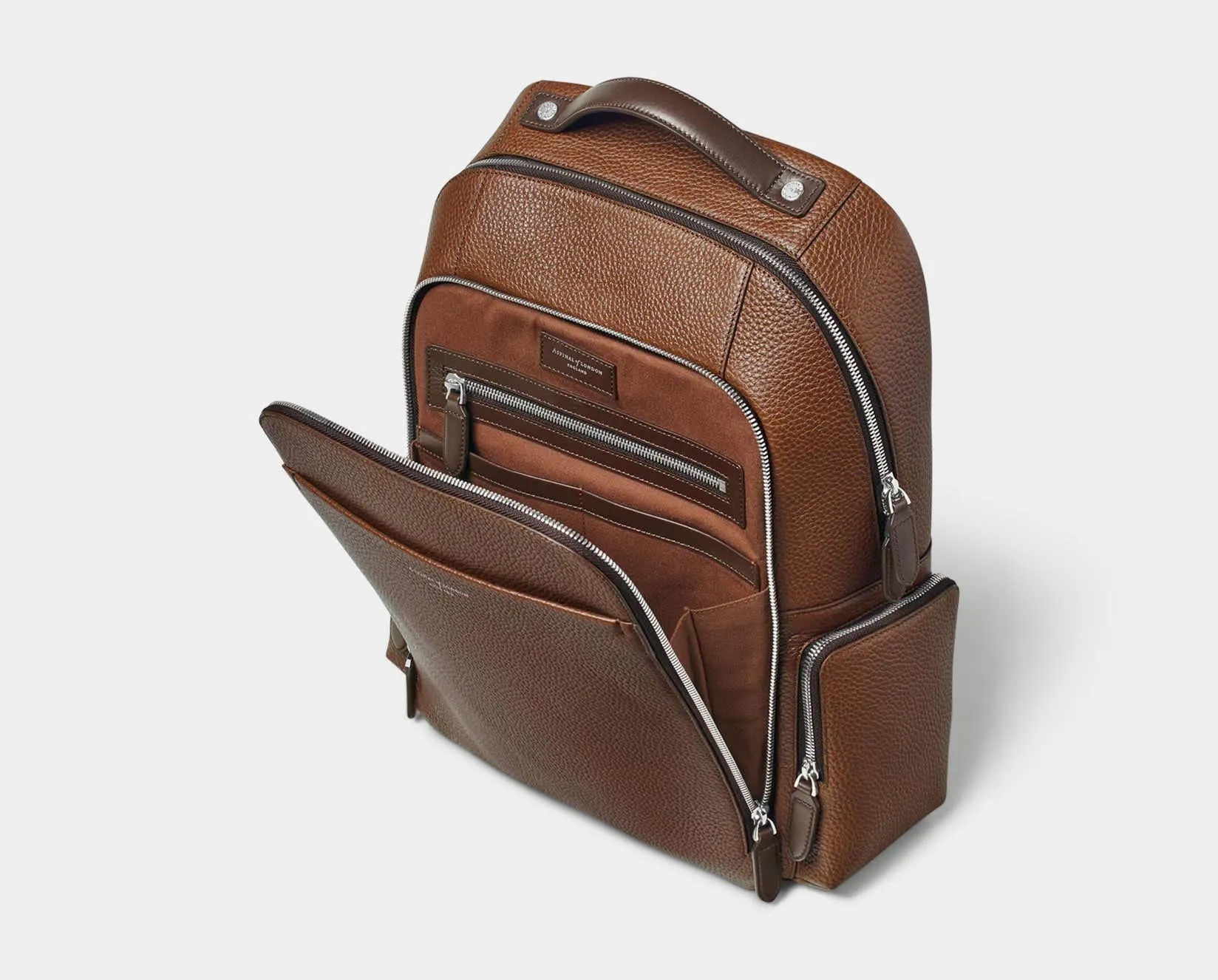 Reporter Zip Backpack - Tobacco Pebble