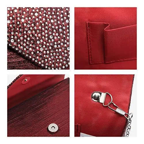 Rhinestone Envelope Evening Clutch