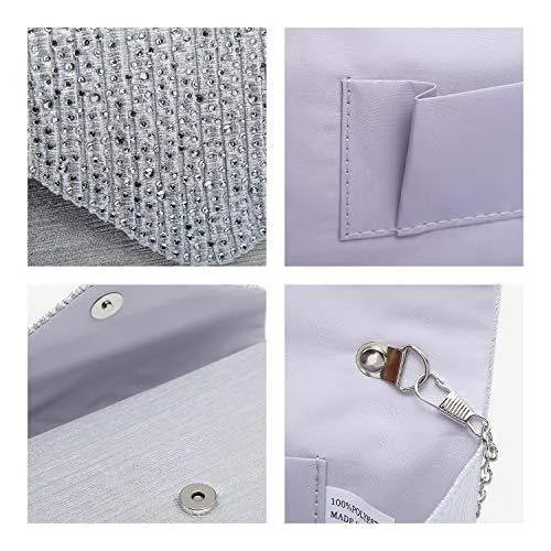 Rhinestone Envelope Evening Clutch