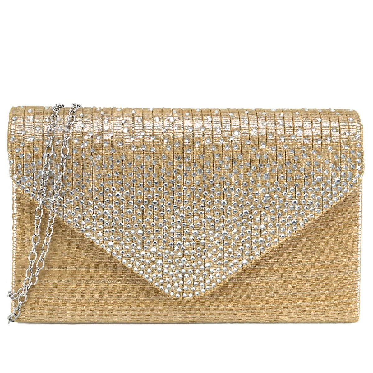 Rhinestone Envelope Evening Clutch