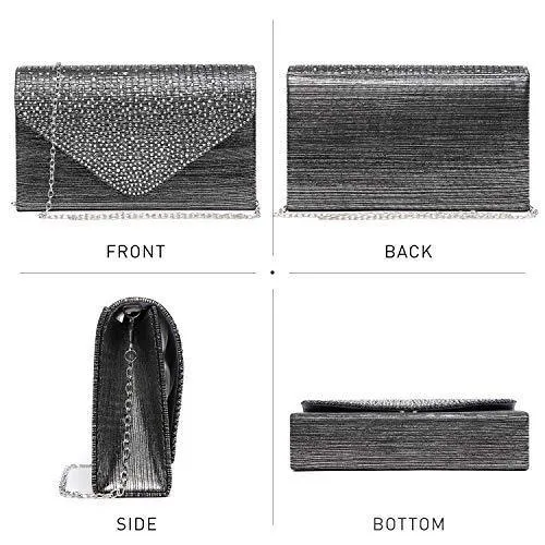 Rhinestone Envelope Evening Clutch