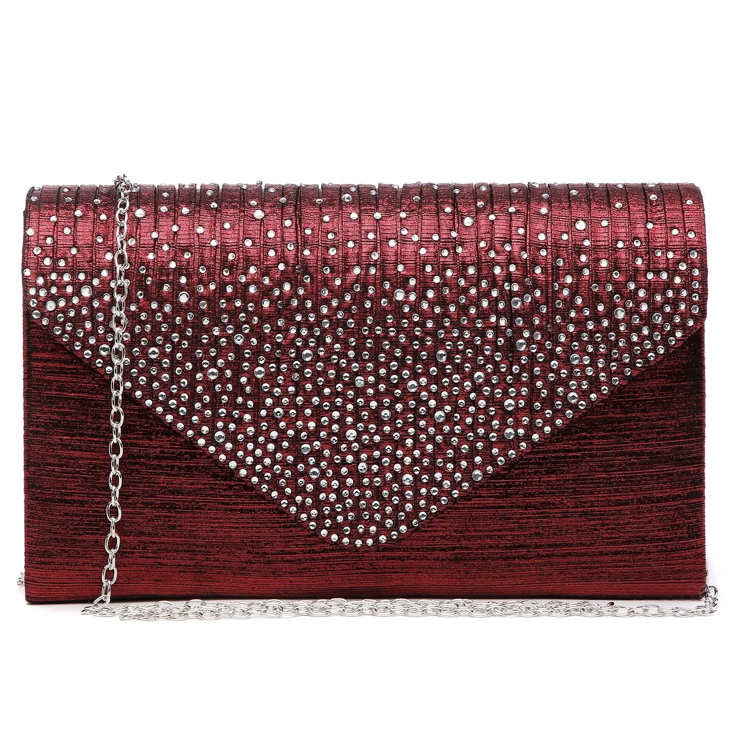 Rhinestone Envelope Evening Clutch