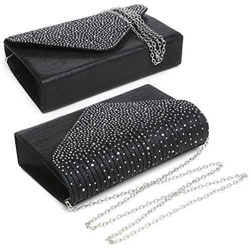 Rhinestone Envelope Evening Clutch