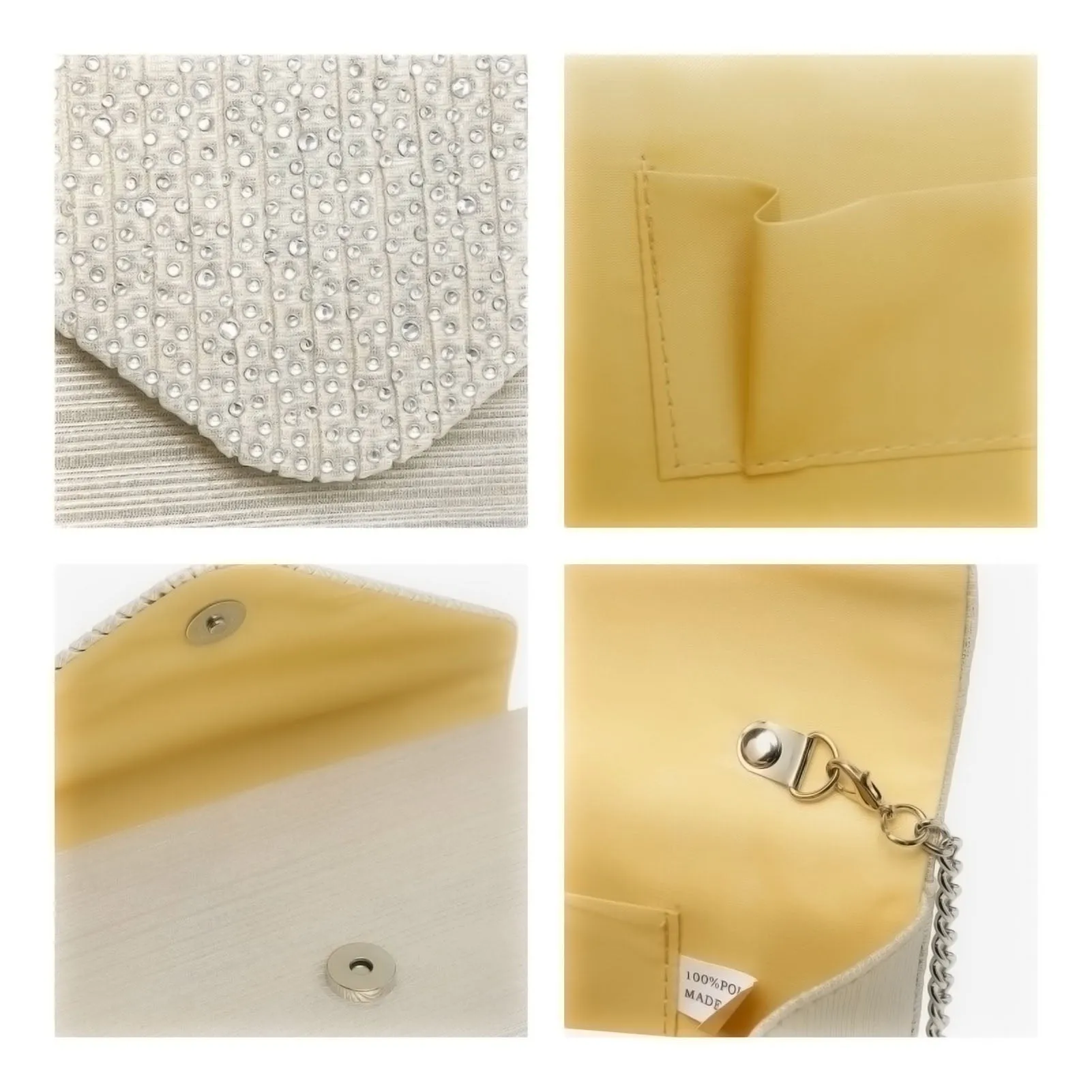 Rhinestone Envelope Evening Clutch