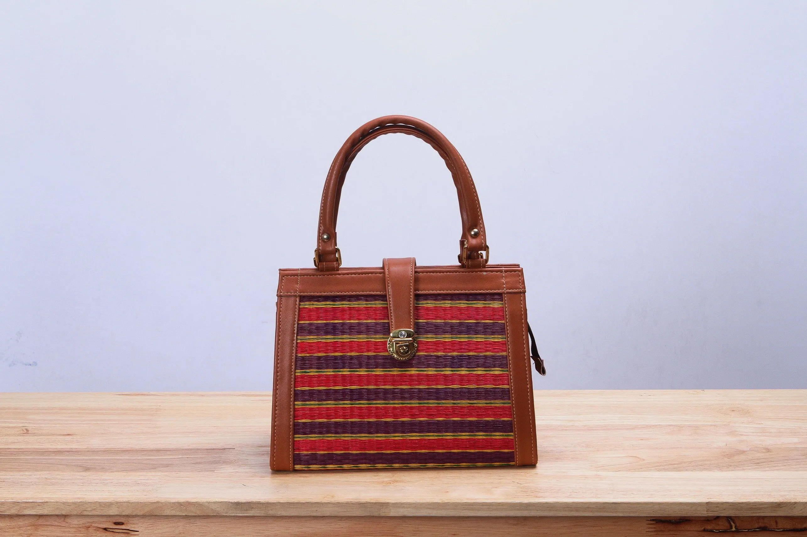 Sedge Wicker Satchel Bag