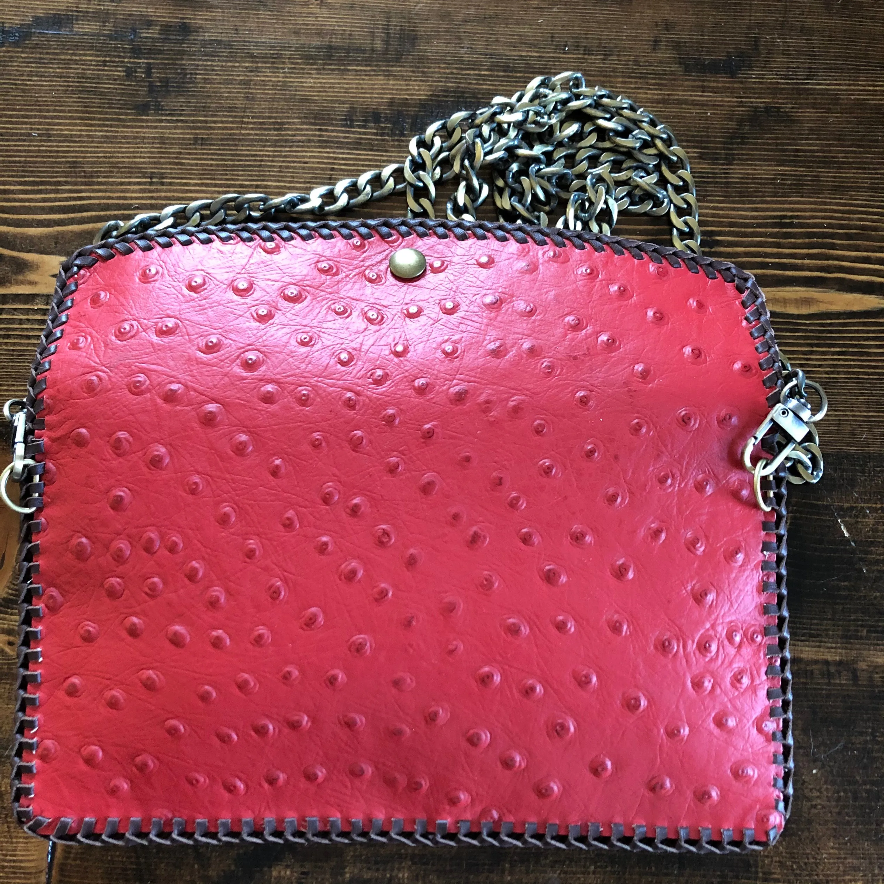 The Crane - Red and Tan GG Vintage Crossbody/Clutch Bag