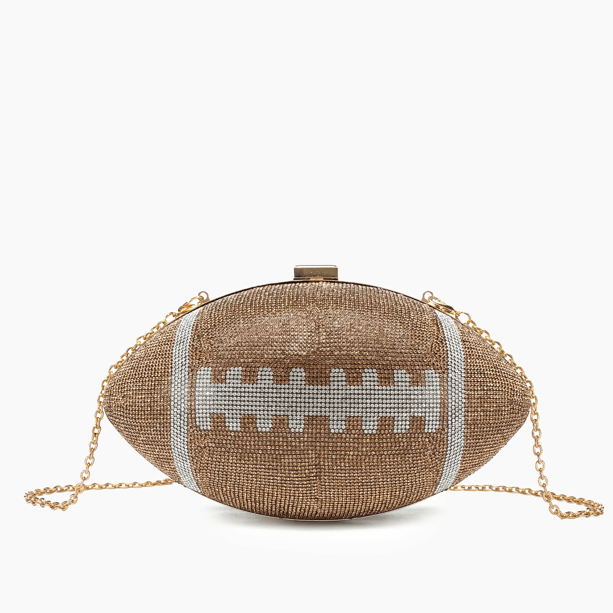 Touch Down Rhinestone Football Evening Crossbody