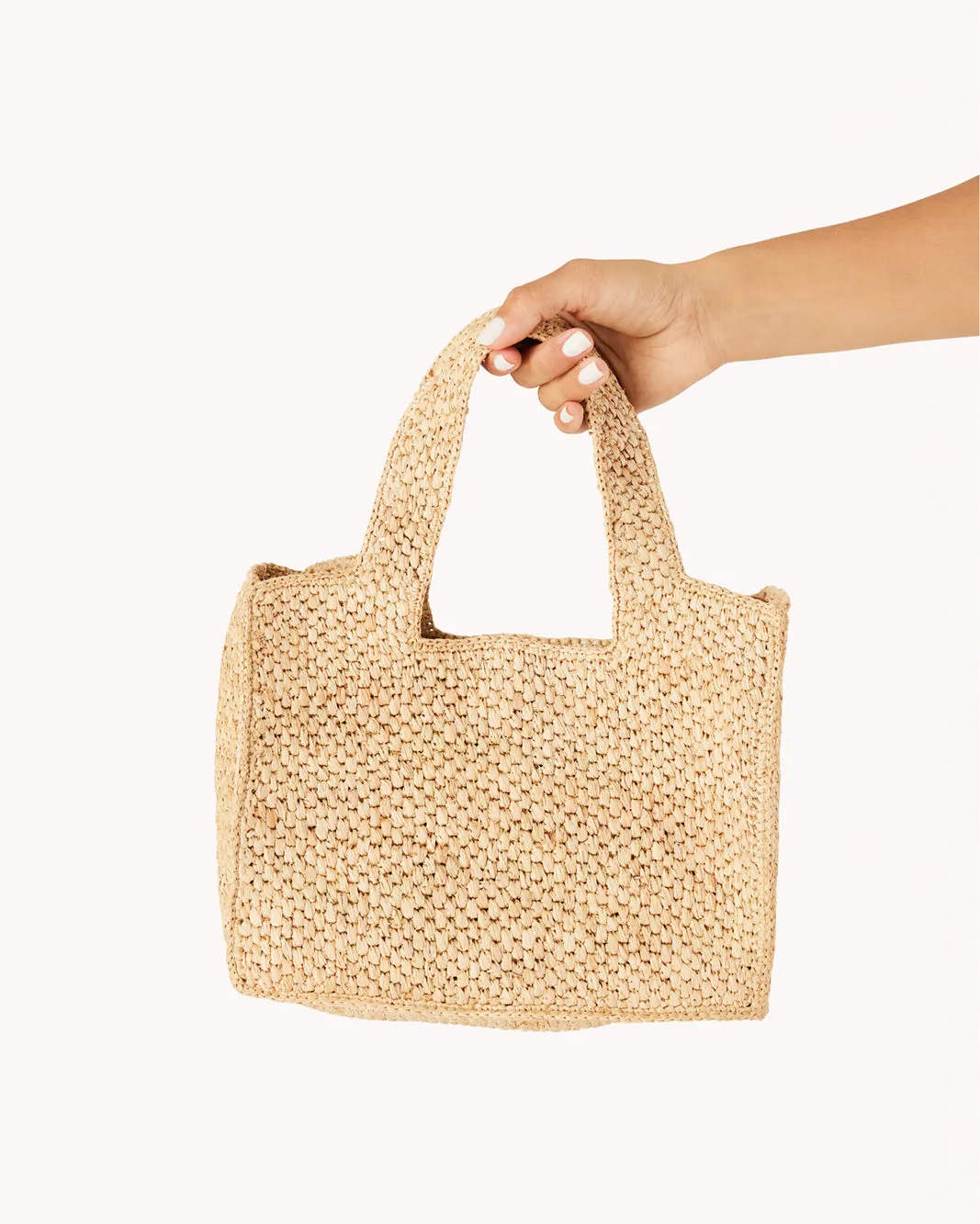 VASHTI HANDLE BAG - NATURAL RAFFIA