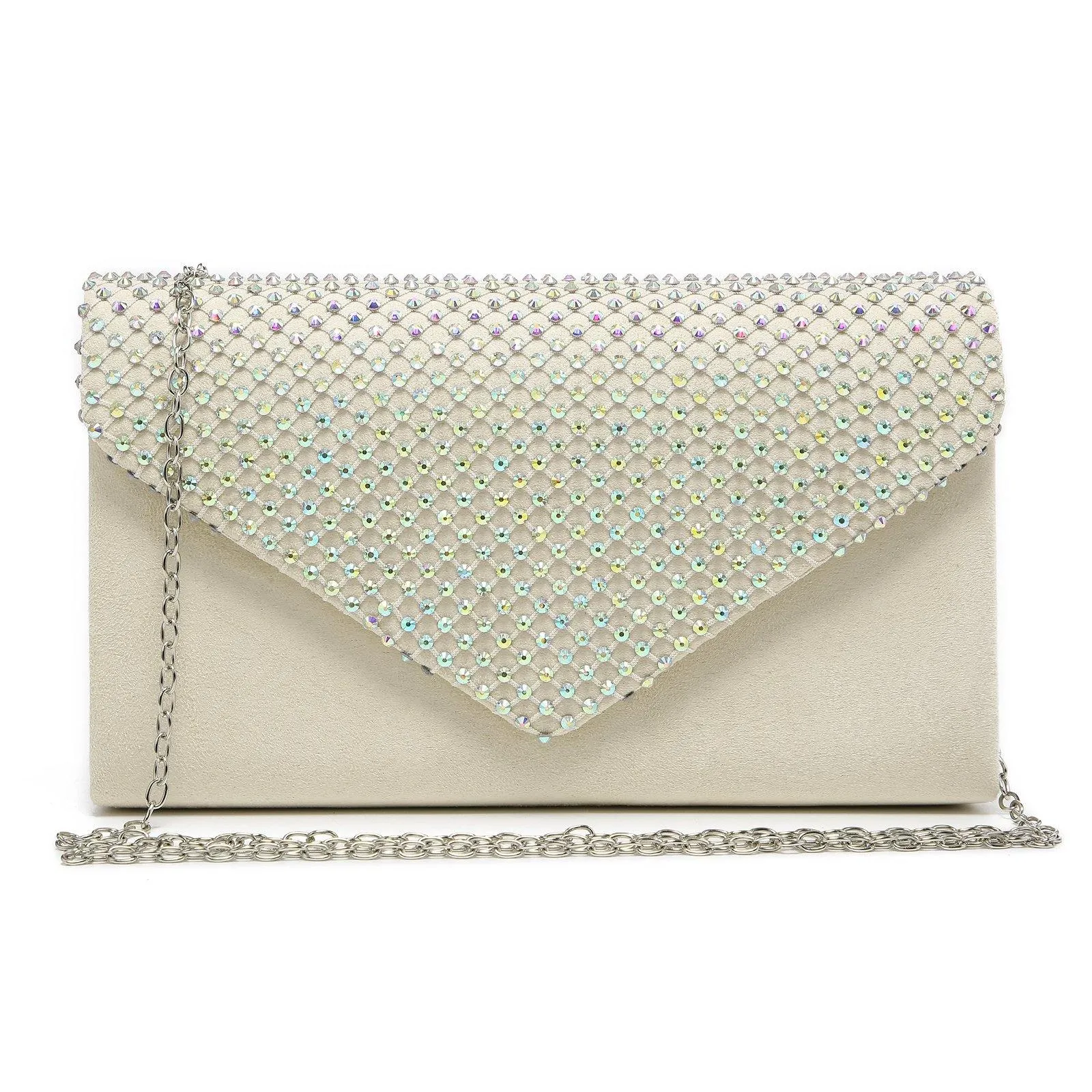 Women Colorful Rhinestone Cocktail Prom Evening Clutch Bags for Wedding Dasein