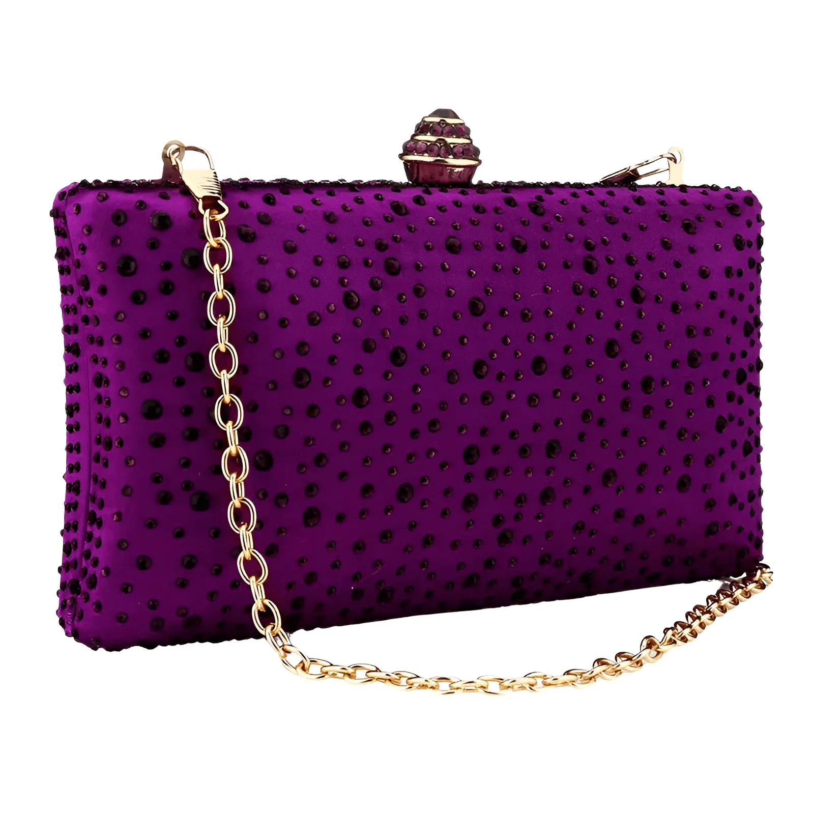 Women's Clutch With Rhinestones - In 9 Trending Colors!